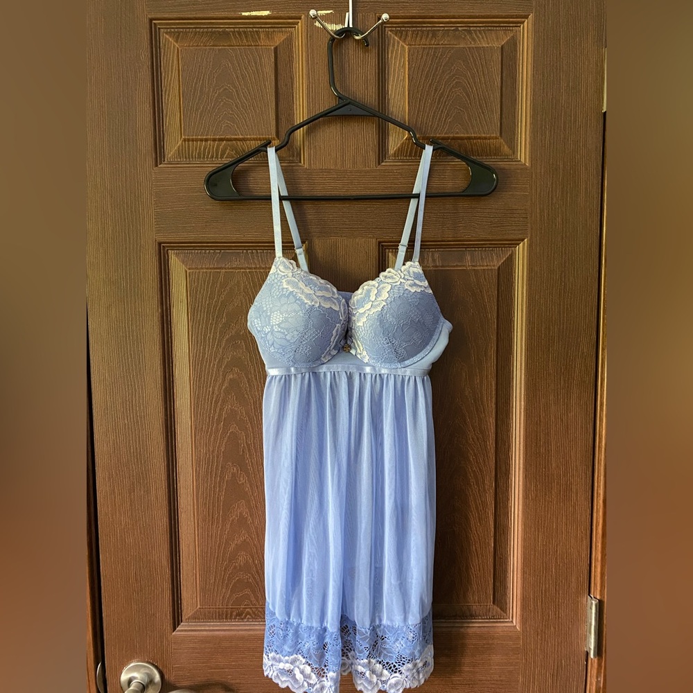 Sexy Blue Lace Nightgown